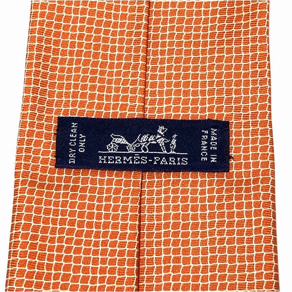 5%OFF】エルメス Hermes Hermes オレンジ シルク ブランド小物 ネクタイ メンズ 【中古】｜激安アクセサリー通販のワンダープライス