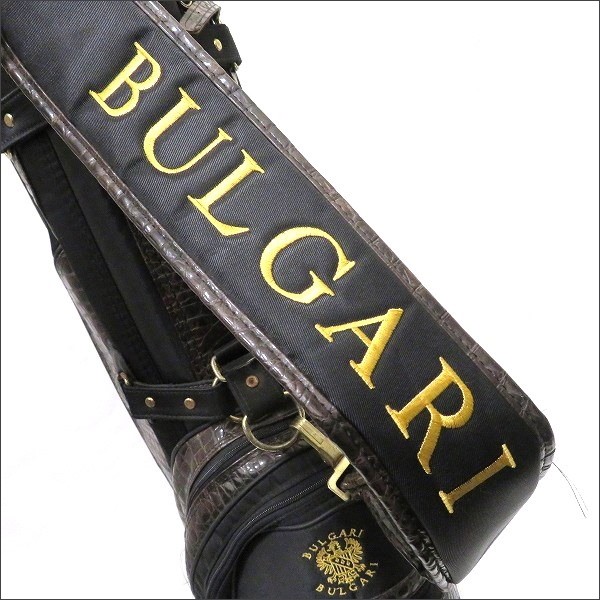 ブルガリ BVLGARI クロコダイル柄 キャディバッグ バッグ ゴルフバッグ 