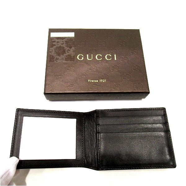 グッチ GUCCI マイクログッチシマ 333042 財布 二つ折り財布 メンズ 新品.未使用品 【中古】｜激安アクセサリー通販のワンダープライス