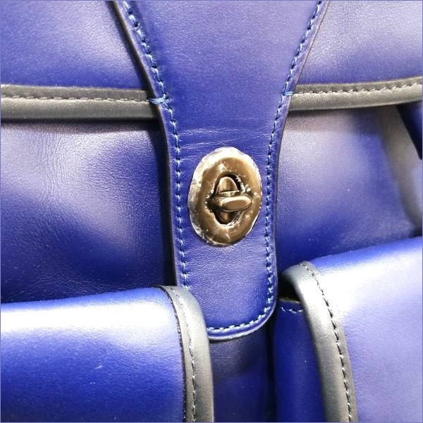 擦れわずかに有り外側の状態コーチ COACH C2902 レザー レザー ブルー バッグ リュック バッグパック ユニセックス ★送料無料★【あす楽】