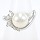 PT900 プラチナ リング 指輪 11.5号 アコヤ真珠 約9mm ダイヤ 0.38 カード鑑別書 総重量約9.3g