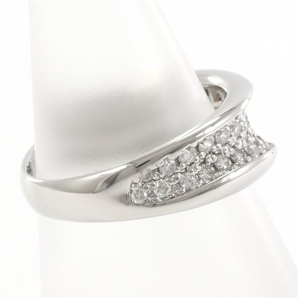 直売激安総重量約7.9g Pt900 プラチナ リング 指輪 ダイヤモンド0.14ct サイズ約12号 星 花 デザイン プラチナ台