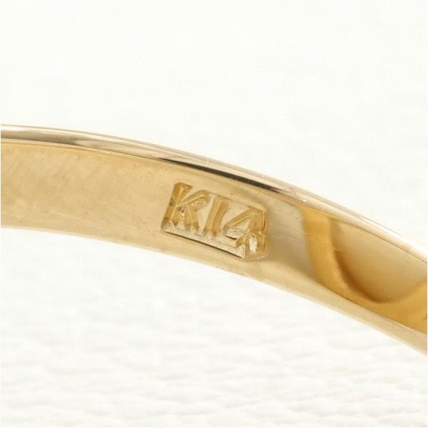 約19mmリング最大幅美品 K14YG イエローゴールド リング 指輪 マベパール 約18.2mm 【1-0130966】