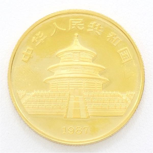 中国 パンダ 50元 1/2oz 1/2オンスコイン 金貨 K24YG 総重量約15.5g 