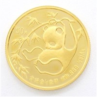 中国 パンダ 50元 1/2oz 1/2オンスコイン 金貨 K24YG 総重量約15.5g