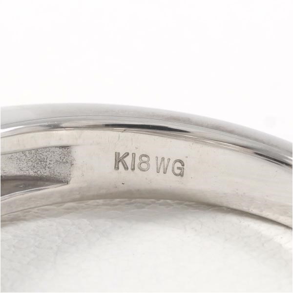 爆買い低価K18WG リング 指輪 12.5号 ブラックダイヤ ダイヤ 計0.50 総重量約4.5g 中古 美品 送料無料☆0315 ホワイトゴールド台