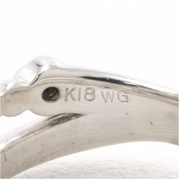 K18 18金 WG ホワイトゴールド リング 指輪 1号 ダイヤ 0.12 総重量約