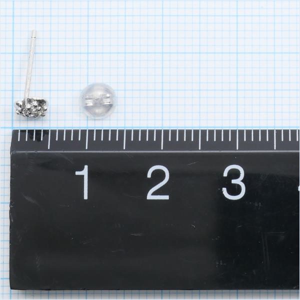ピアス PT900 プラチナ ダイヤ 0.05 ×2 総重量約0.9g - 腕時計