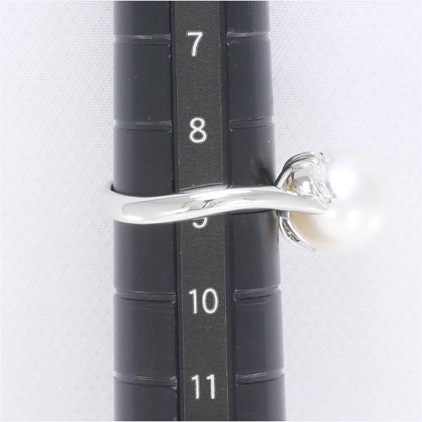 30%OFF】PT900 プラチナ リング 指輪 9号 パール 約10mm ダイヤ 0.25 総重量約7.3g｜激安アクセサリー通販のワンダープライス