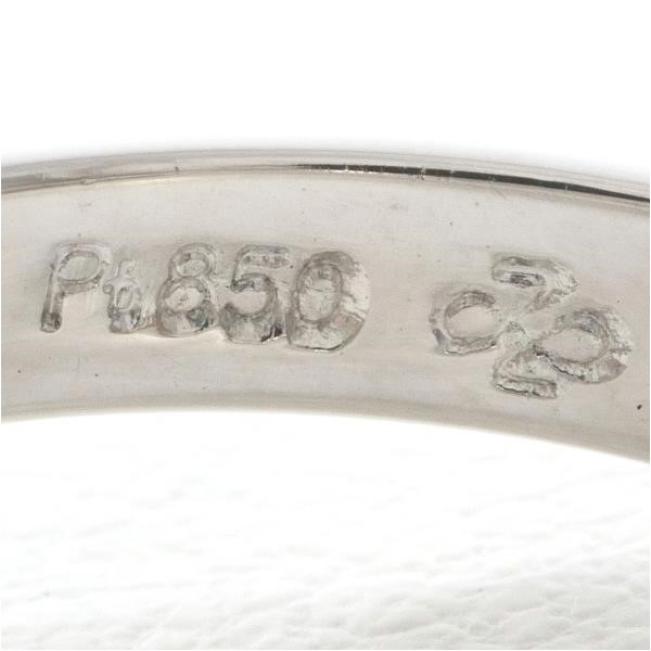PT850 リング 指輪 10.5号 パール 9mm ダイヤ 総重量約5.3g 美品 送料無料☆0315 - レディースアクセサリー