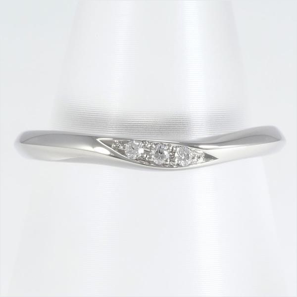 最大部分の幅約26mm美品 ラザールダイヤモンド Pt950 ダイヤ計0.14ct リング 指輪