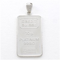 クレディスイス インゴット 白金 PT1000 PT900 ペンダントトップ 総重量約10.2g