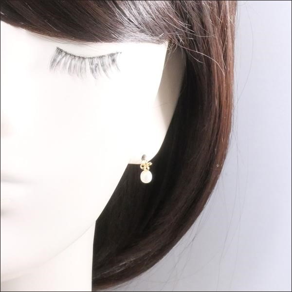 5%OFF】K18 18金 YG イエローゴールド ピアス パール 総重量約0.8g