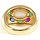 K18 18金 YG イエローゴールド リング 指輪 13号 半形真珠 約9mm エメラルド ルビー サファイア 鑑別書 総重量約13.3g