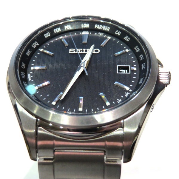 直販早割【美品】SEIKO メンズ腕時計セイコー/7B75-0AA0/ソーラー/シルバ 時計