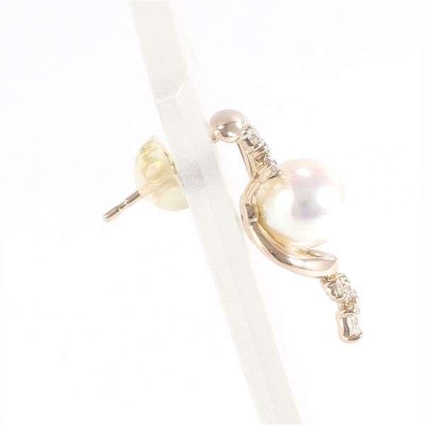 20%OFF】K18 18金 PG ピンクゴールド ピアス(片耳) パール ダイヤ 0.16 総重量約1.5g｜激安アクセサリー通販のワンダープライス