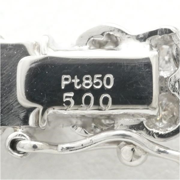 PT850 プラチナ ネックレス ダイヤ 5.00 カード鑑別書 総重量約34.5g