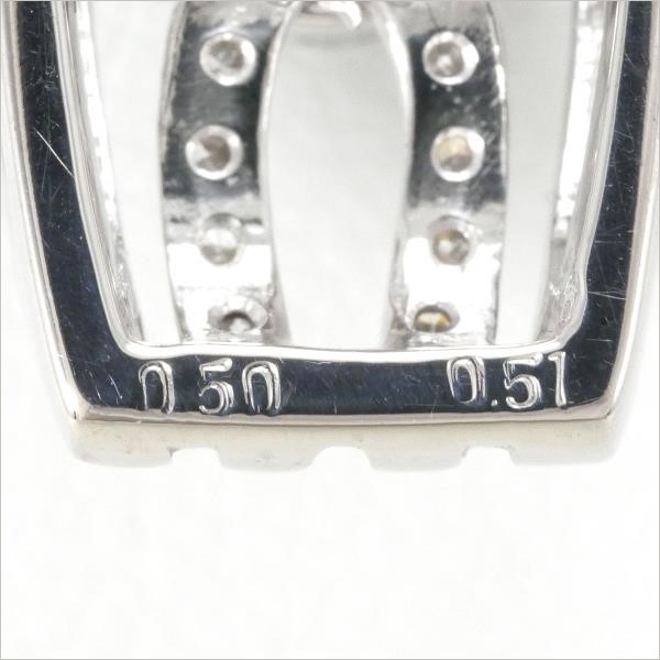 K18 18金 WG ホワイトゴールド ネックレス ダイヤ 0.50 ダイヤ 0.51
