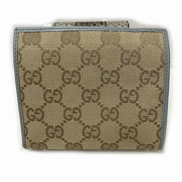 10%OFF】グッチ GUCCI GG 181669-0416 ブラウン×ライトブルー 2つ折り財布 ユニセックス  【中古】｜激安アクセサリー通販のワンダープライス