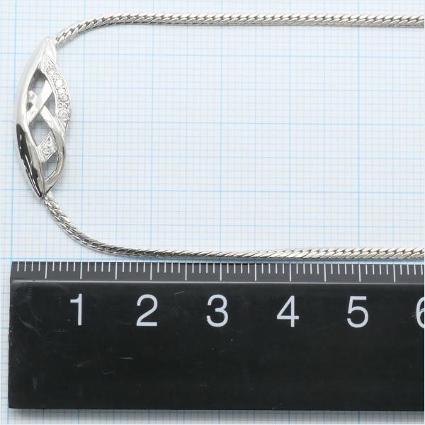 PT850 プラチナ ネックレス ダイヤ 0.06 0.12 カード鑑別書 総重量約10.2g 約39cm｜激安アクセサリー通販のワンダープライス