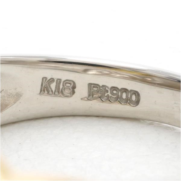 PT900 プラチナ K18YG リング 指輪 13号 ダイヤ 0.10 カード鑑別書 総重量約6.1g｜激安アクセサリー通販のワンダープライス