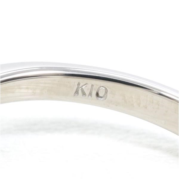 K10 10金 WG ホワイトゴールド リング 指輪 9号 ジルコニア ピンクダイヤ 0.02 ダイヤ 0.02 総重量約 2.1g｜激安アクセサリー通販のワンダープライス