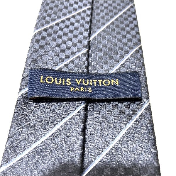 10%OFF】ルイヴィトン Louis Vuitton グレー系 シルク ブランド小物 ネクタイ メンズ  【中古】｜激安アクセサリー通販のワンダープライス