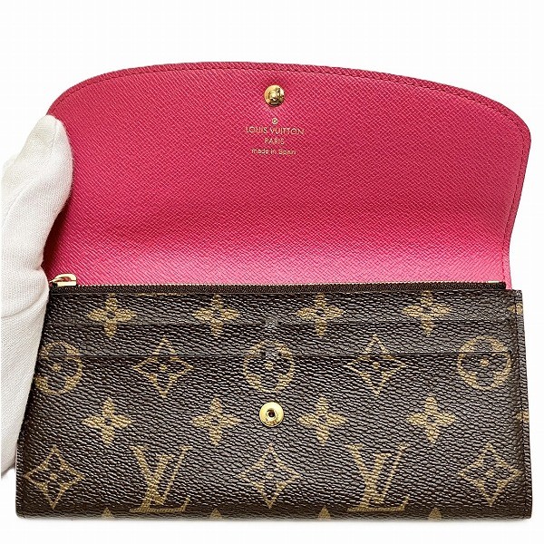 5%OFF】ルイヴィトン Louis Vuitton モノグラム ポルトフォイユ エミリー フラワー M64202 ローズバレリーヌ 長財布  2つ折り財布 レディース 【中古】｜激安アクセサリー通販のワンダープライス