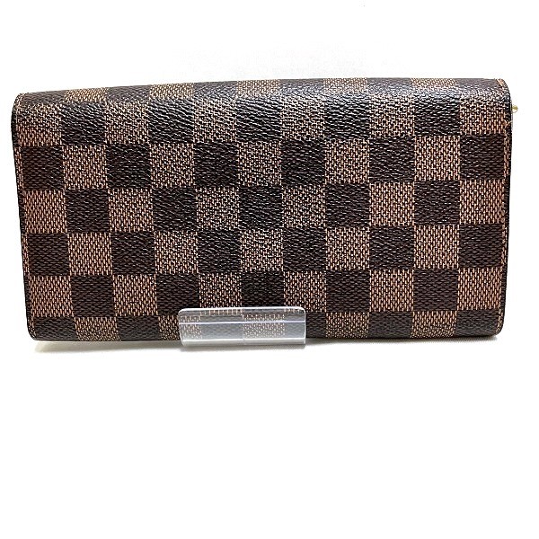 br> LOUIS VUITTON ルイヴィトン ポルトフォイユ・システィナ N61747 二つ折り長財布 ロングウォレット ダミエ・エベヌ  ブラウン系 ゴールド金具 レディース プレゼント包装【中古】新居浜店 向き合う