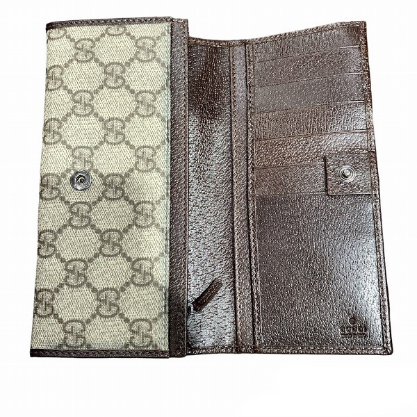 10%OFF】グッチ GUCCI シェリーライン GGスプリーム 212186 長財布 2つ折り財布 ユニセックス  【中古】｜激安アクセサリー通販のワンダープライス