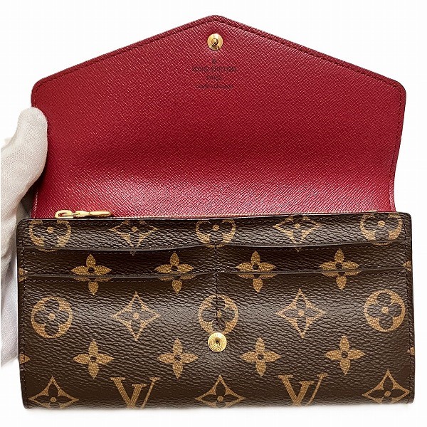 10%OFF】ルイヴィトン Louis Vuitton モノグラム ポルトフォイユ サラ M62234 フューシャ 長財布 2つ折り財布 レディース  【中古】｜激安アクセサリー通販のワンダープライス