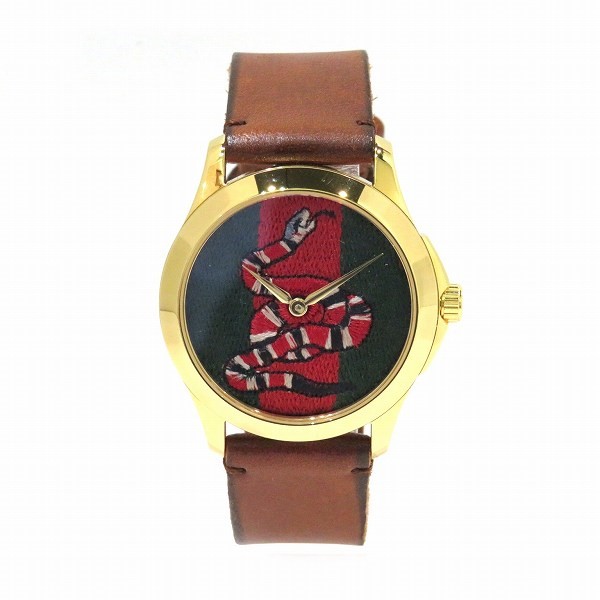 グッチ GUCCI Gタイムレス スネーク 126.4 YA126483 クォーツ 時計 腕時計 メンズ  【中古】｜激安アクセサリー通販のワンダープライス