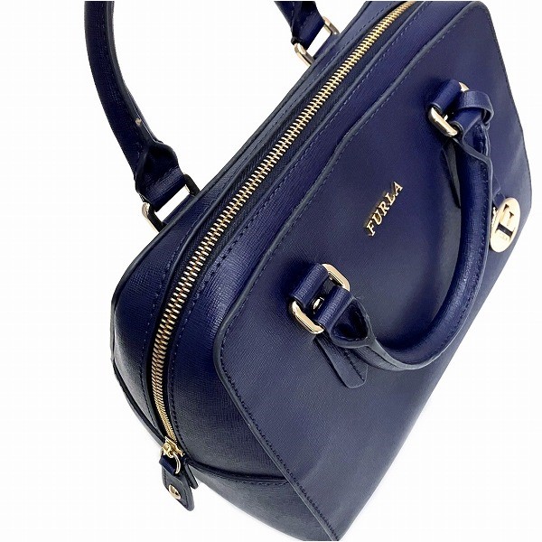 フルラ FURLA ネイビー 2WAY バッグ ハンドバッグ ショルダーバッグ