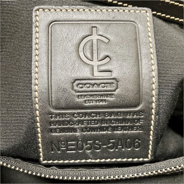 20%OFF】コーチ COACH 5A06 ブラック レザー バッグ ショルダーバッグ メンズ 【中古】｜激安アクセサリー通販のワンダープライス