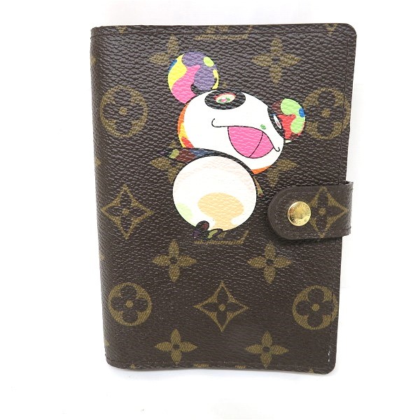 ベタ無し ルイ ヴィトン モノグラム パンダ アジェンダPM 村上隆 R20011 手帳カバー  LV 0064  LOUIS VUITTON