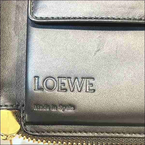 ロエベ LOEWE パズル スモールラウンドファスナー 財布 2つ折り財布 ユニセックス 【中古】｜激安アクセサリー通販のワンダープライス