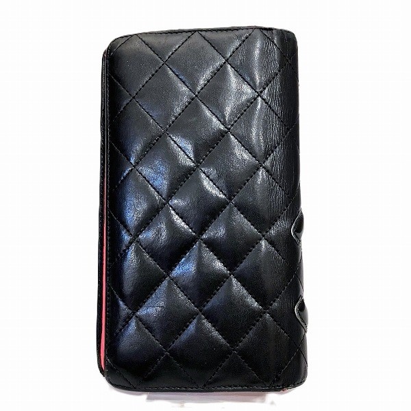 20%OFF】シャネル CHANEL カンボン 長財布 A26717 ブラック 2つ折り財布 レディース  【中古】｜激安アクセサリー通販のワンダープライス