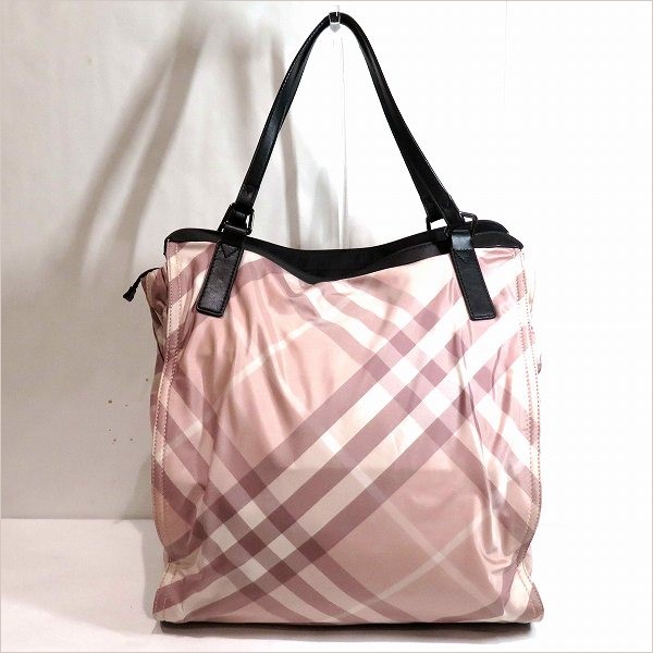 バーバリー Burberry チェック ナイロンバッグ トートバッグ レディース 【中古】｜激安アクセサリー通販のワンダープライス