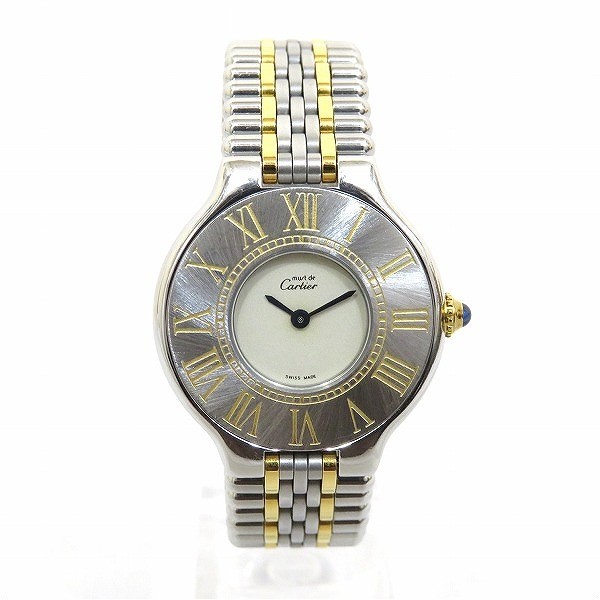 カルティエ 腕時計 マスト21ヴァンティアン クオーツ Cartier コンビ