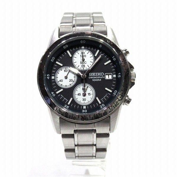 希少 美品 SEIKO セイコー クロノグラフ パンダ 7T92-0BM0 - 腕時計 