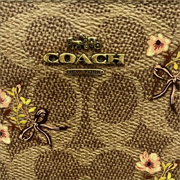 5%OFF】コーチ COACH シグネチャー 67245 花柄 ラウンドファスナー 長財布 レディース 【中古】｜激安アクセサリー通販のワンダープライス