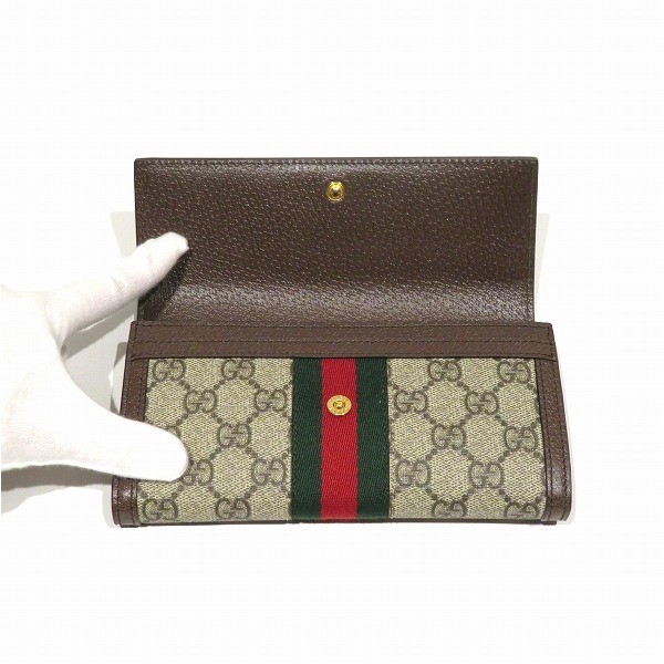 5%OFF】グッチ GUCCI シェリーライン オフィディア GGコンチネンタル 523153 長財布 2つ折り財布 レディース  【中古】｜激安アクセサリー通販のワンダープライス