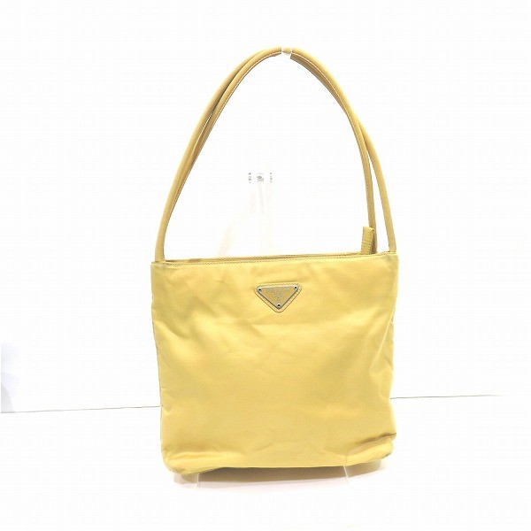 プラダ PRADA B6243 イエロー ショルダーバッグ レディース 【中古】