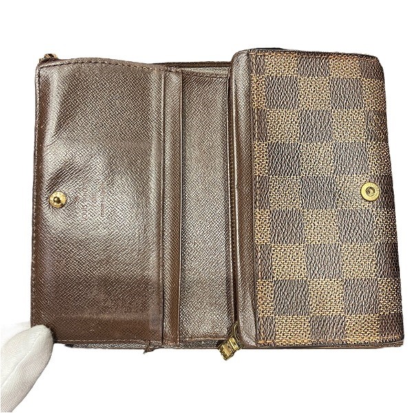 ルイヴィトン Louis Vuitton ダミエ ポルトフォイユ トレゾール N61736 2つ折り財布 ユニセックス  【中古】｜激安アクセサリー通販のワンダープライス