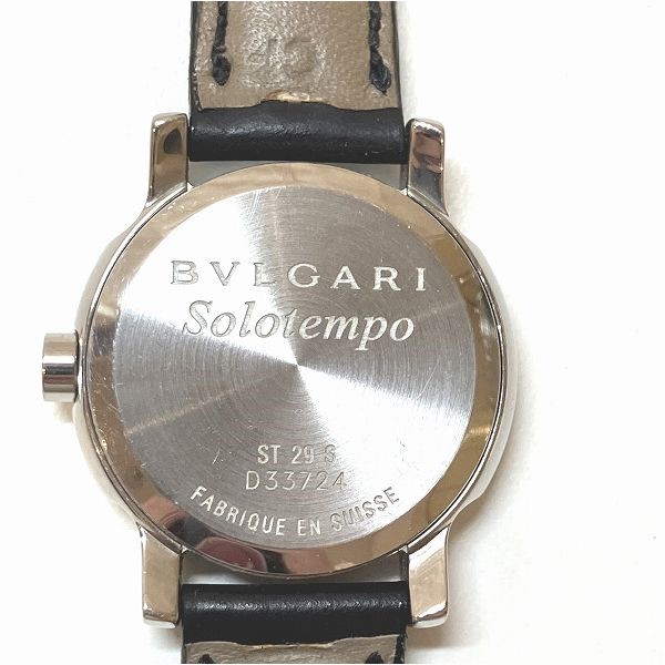 5%OFF】ブルガリ BVLGARI ソロテンポ ST29S クォーツ 革ベルト ブラック デイト 時計 腕時計 レディース  【中古】｜激安アクセサリー通販のワンダープライス