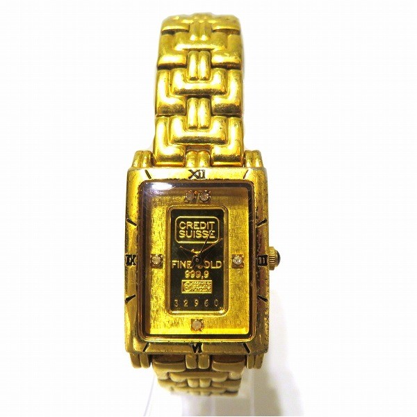 クレディ スイス FK-929-C クォーツ インゴット文字盤 時計 腕時計 ボーイズ 【中古】