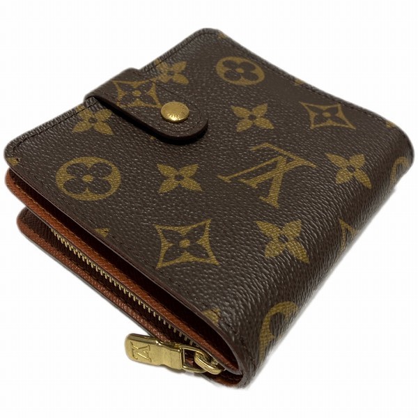 ルイヴィトン Louis Vuitton モノグラム コンパクトジップ M61667 財布 2つ折り財布 ユニセックス  【中古】｜激安アクセサリー通販のワンダープライス