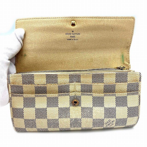 ルイヴィトン Louis Vuitton ダミエアズール ポルトフォイユサラ N61735 長財布 ユニセックス  【中古】｜激安アクセサリー通販のワンダープライス