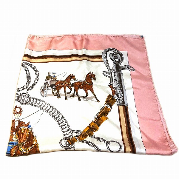 5%OFF】エルメス Hermes カレ90 EQUIPAGES 馬車 従者 シルク ブランド小物 スカーフ レディース  【中古】｜激安アクセサリー通販のワンダープライス