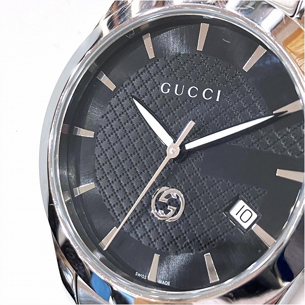 25%OFF】グッチ GUCCI Gタイムレス YA1254106 クォーツ デイト 時計 腕時計 メンズ  【中古】｜激安アクセサリー通販のワンダープライス